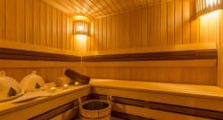 en el sauna